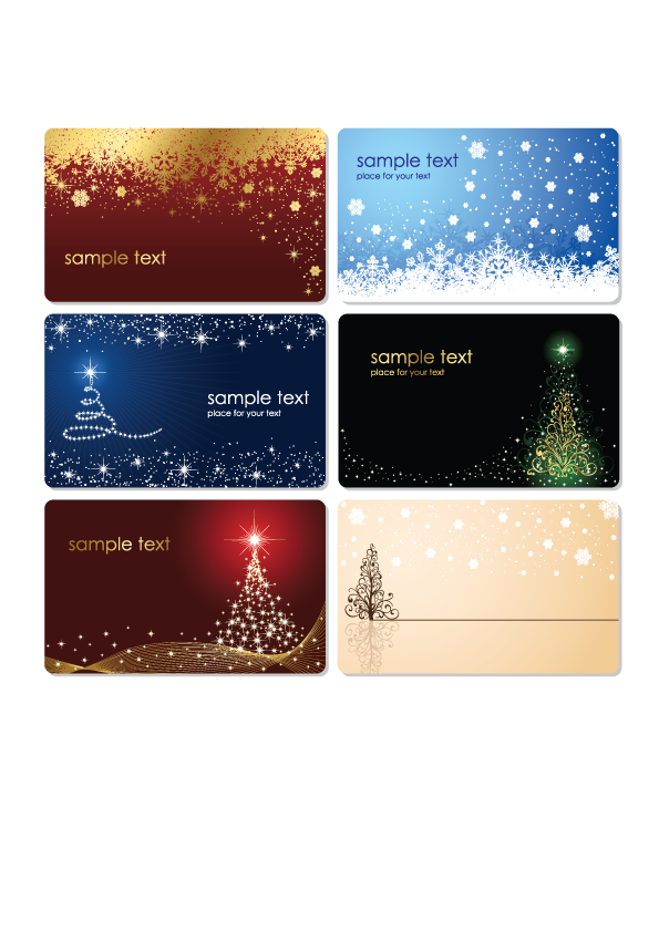 free vector Christmas Cards Vector Set